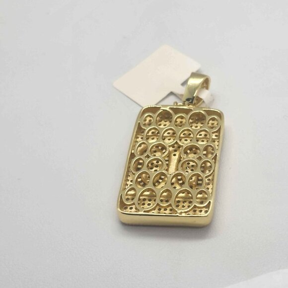 NEW Sterling Silver 925 w/ cubic zirconia stones Rectangle with DO initial - Picture 4 of 4